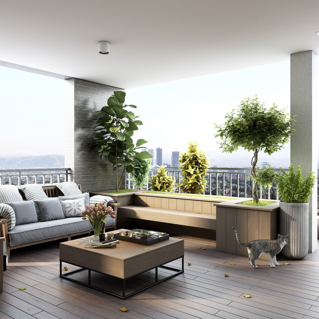 salon jardin terrasse bois