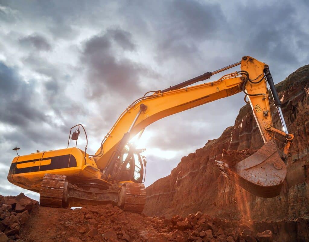 Travaux terrassement engin